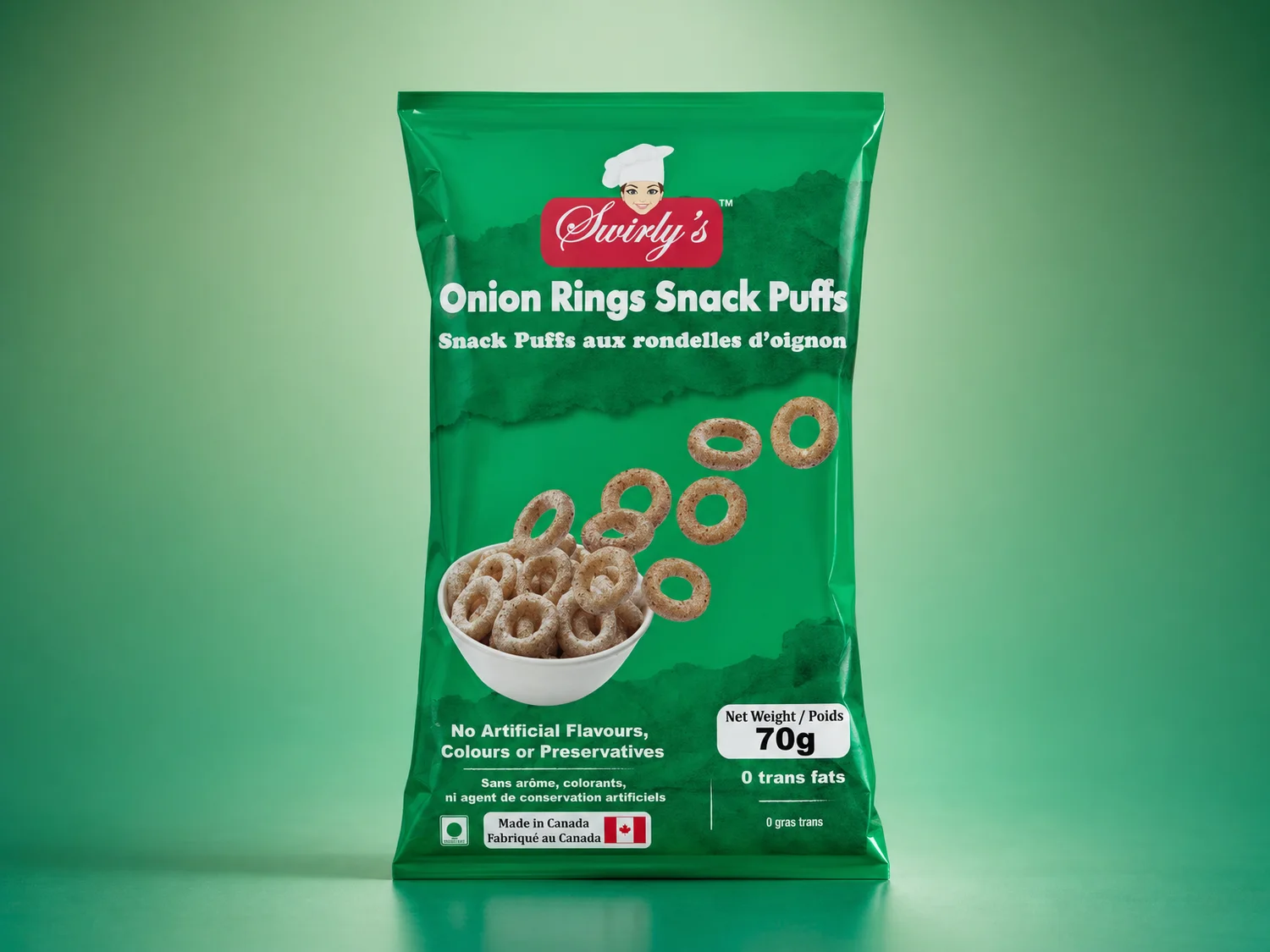 Onion Rings Snack Puffs packet